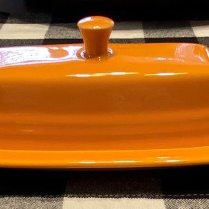 Fiesta Ware Tangerine Orange Small Butter Dish